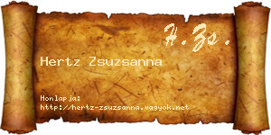 Hertz Zsuzsanna névjegykártya